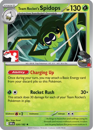 Team Rocket's Spidops (020/182) - PPSC  - Rare