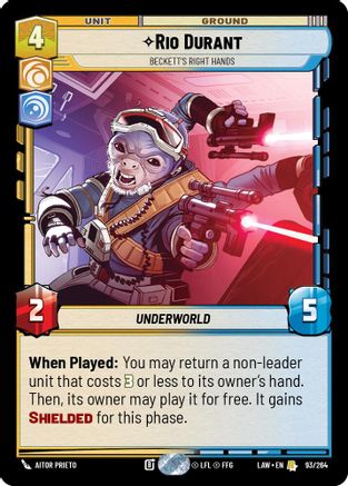 Rio Durant - Beckett's Right Hands (93/264) - ALT - Rare