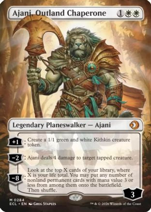 Ajani, Outland Chaperone (Borderless) (ECL-284) - mythic - Foil
