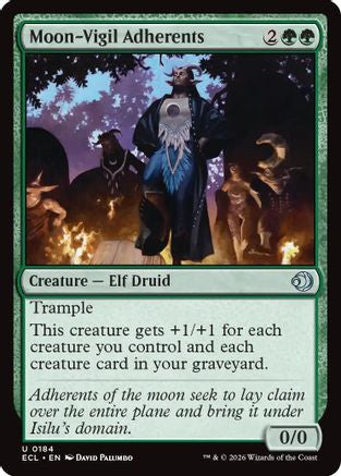 Moon-Vigil Adherents (ECL-184) - uncommon - Foil