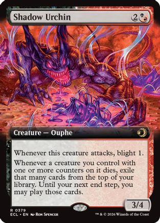 Shadow Urchin (Extended Art) (ECL-379) - rare - Foil