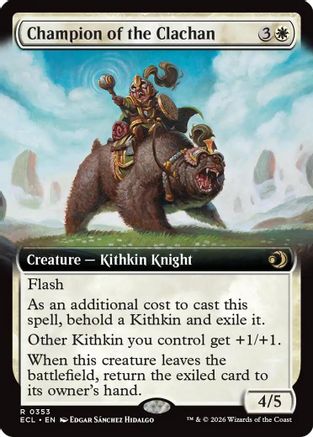 Champion of the Clachan (Extended Art) (ECL-353) - rare - Foil