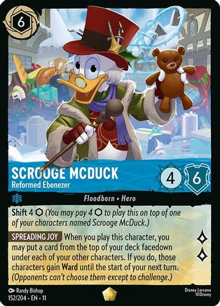 Scrooge McDuck - Reformed Ebenezer FRANÇAIS (152/204) - G - Légendaire