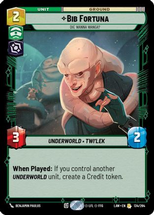Bib Fortuna - Die Wanna Wanga? (134/264) - ALT - Rare