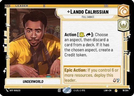 Lando Calrissian - Full Sabacc (18/264) - ALT - Rare