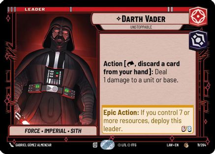 Darth Vader - Unstoppable (11/264) - ALT - Common
