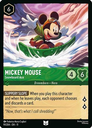 Mickey Mouse - Snowboard Ace (91/204) - W - Uncommon