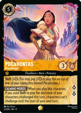Pocahontas - Peacekeeper FRANÇAIS (22/204) - G - Légendaire - Cold Foil