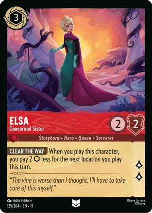 Elsa - Concerned Sister (125/204) - W - Uncommon - Cold Foil