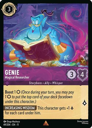 Genie - Magical Researcher (49/204) - W - Rare - Cold Foil