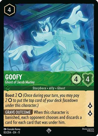 Goofy - Ghost of Jacob Marley (83/204) - W - Super Rare - Cold Foil