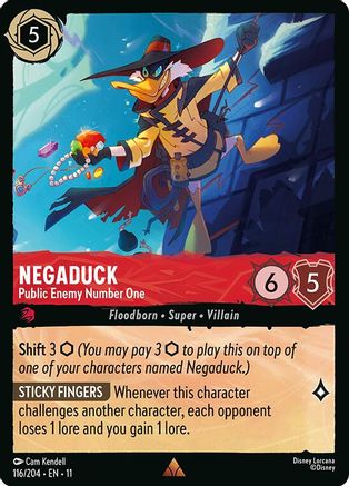 Negaduck - Public Enemy Number One (116/204) - W - Rare - Cold Foil