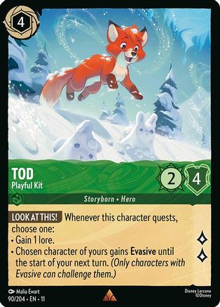 Tod - Playful Kit (90/204) - W - Rare
