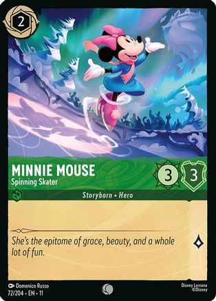Minnie Mouse - Spinning Skater (72/204) - W - Common - Cold Foil