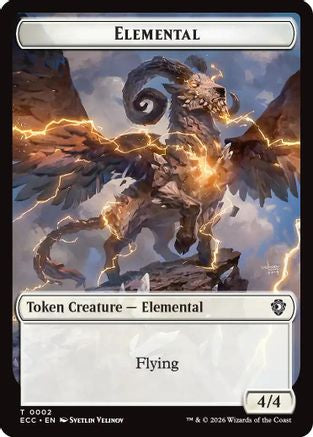 Elemental (0002) // Elemental (0009) Double-Sided Token (ECC-2 // 9) - token - Foil
