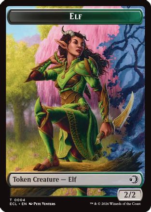 Elf // Kithkin (0007) Double-Sided Token (ECL-4 // 7) - token - Foil