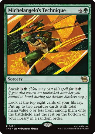 Michelangelo's Technique (TMT-122) - rare - Foil