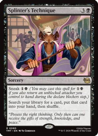 Splinter's Technique (TMT-080) - rare - Foil