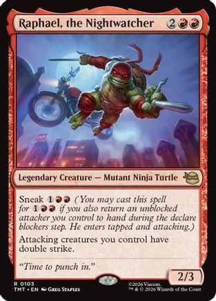 Raphael, the Nightwatcher (TMT-103) - rare - Foil
