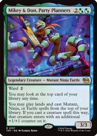 Mikey & Don, Party Planners (TMT-157) - rare - Foil