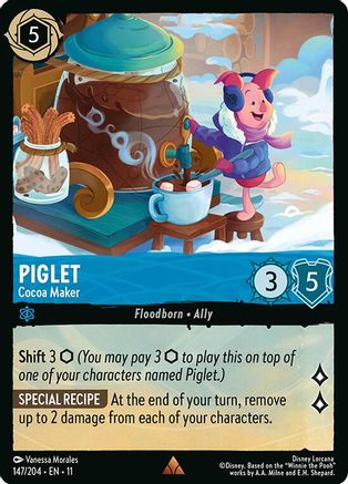 Piglet - Cocoa Maker (147/204) - W - Rare
