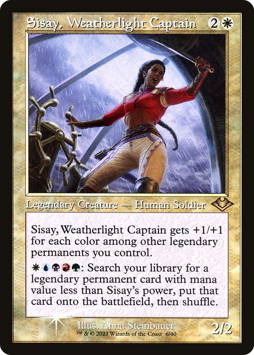 Sisay, Weatherlight Captain (MH1-006) - rare - Etched Foil