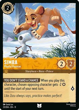 Simba - Playful Pouncer FRANÇAIS (23/204) - G - Inhabituelle - Cold Foil