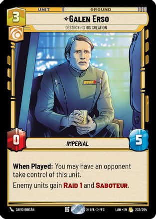 Galen Erso - Destroying His Creation (233/264) - ALT - Rare