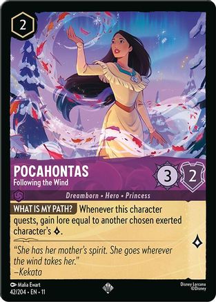 Pocahontas - Following the Wind FRANÇAIS (42/204) - G - Très Rare - Cold Foil