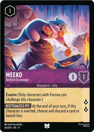 Meeko - Skittish Scrounger (46/204) - W - Uncommon - Cold Foil