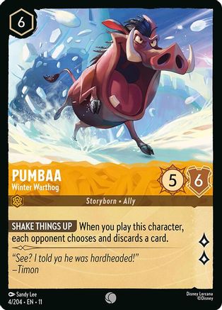 Pumbaa - Winter Warthog (4/204) - W - Common - Cold Foil