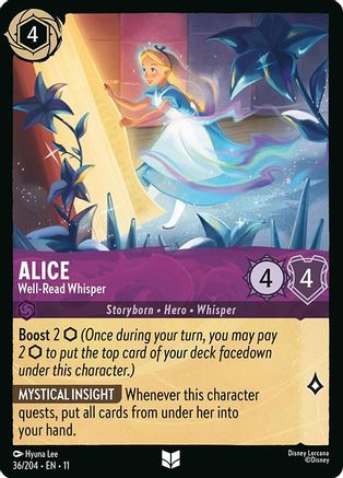 Alice - Well-Read Whisper (36/204) - W - Uncommon - Cold Foil