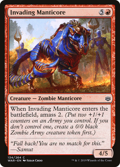 Invading Manticore (WAR-134) - common - Foil