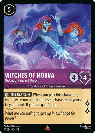 Witches of Morva - Orddu, Orwen, and Orgoch (57/204) - W - Rare