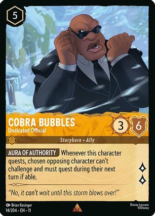 Cobra Bubbles - Dedicated Official (14/204) - W - Rare - Cold Foil