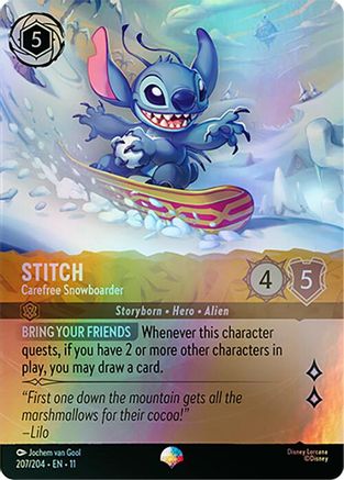 Stitch - Carefree Snowboarder (Epic) FRANÇAIS (2077/204) - G - Épique - Holofoil
