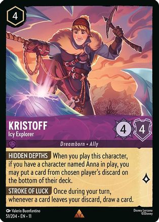 Kristoff - Icy Explorer (51/204) - W - Rare - Cold Foil