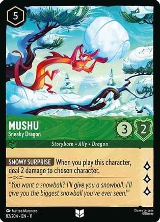 Mushu - Sneaky Dragon (82/204) - W - Rare
