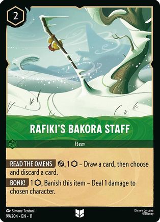 Rafiki's Bakora Staff (99/204) - W - Uncommon - Cold Foil