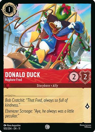 Donald Duck - Nephew Fred FRANÇAIS (105/204) - G - Commune - Cold Foil