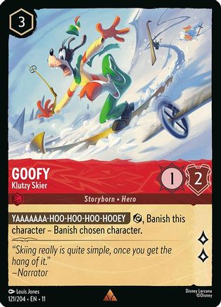 Goofy - Klutzy Skier (121/204) - W - Rare