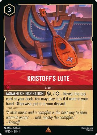 Kristoff's Lute (133/204) - W - Rare - Cold Foil
