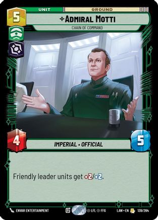 Admiral Motti - Chain of Command (139/264) - ALT - Rare