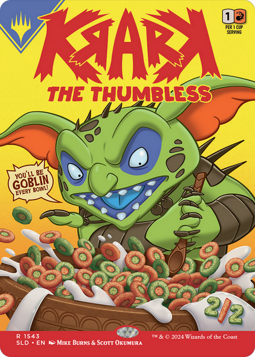 Krark, the Thumbless // Krark, the Thumbless (SLD-1543) - rare (Borderless) - Foil