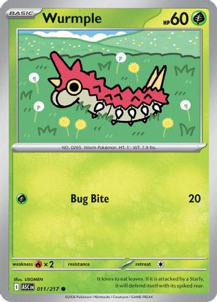 Wurmple (011) - MAH  - Common - Reverse Holofoil