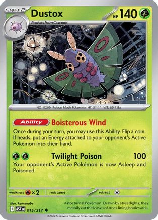 Dustox (015/217) - MAH  - Uncommon - Reverse Holofoil