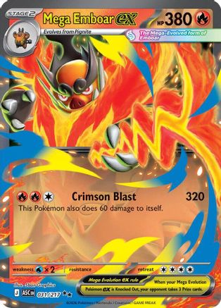 Mega Emboar ex (031/217) - MAH  - Double Rare - Holofoil