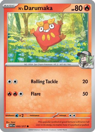 N's Darumaka (032) - MAH  - Common - Reverse Holofoil