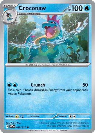 Croconaw (042) - MAH  - Uncommon - Reverse Holofoil