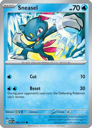 Sneasel (044) - MAH  - Common - Reverse Holofoil